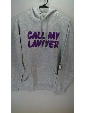 Market Studios Gray 'Call My Lawyer' Hoodie Large-NWT